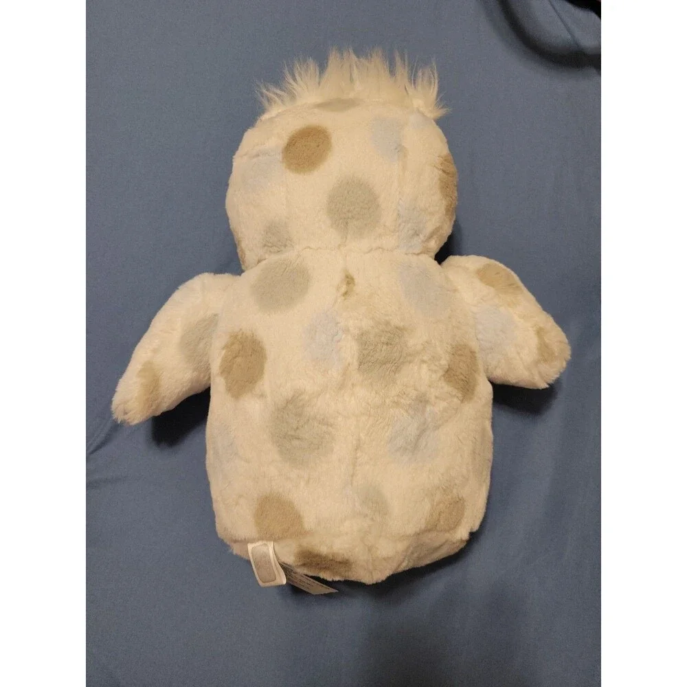 Little Giraffe Love Owl Plush White Blue Gray Dots Stuffed Animal 12